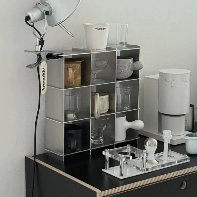 Coffee Equipment Rack - Minimalist Alüminyum Alaşımlı Tezgah Üstü Kupa