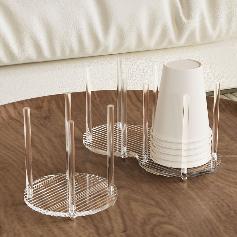 Coffee Equipment Rack - Akrilik Şeffaf Kağıt Bardak Tutucu Tek