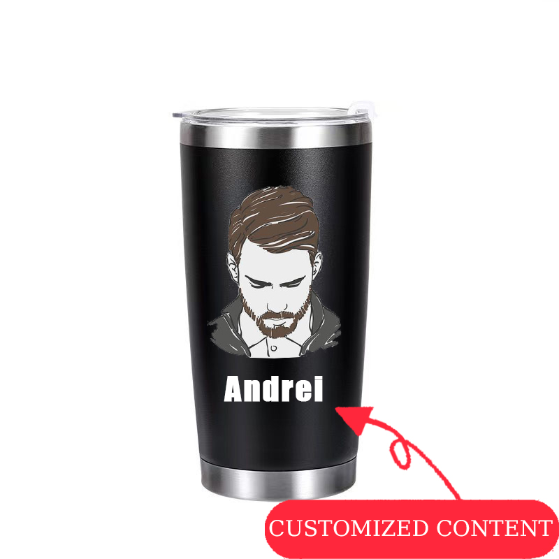 Coffee Equipment With Name - Şık Paslanmaz Çelik Bardaklar, Desen ve