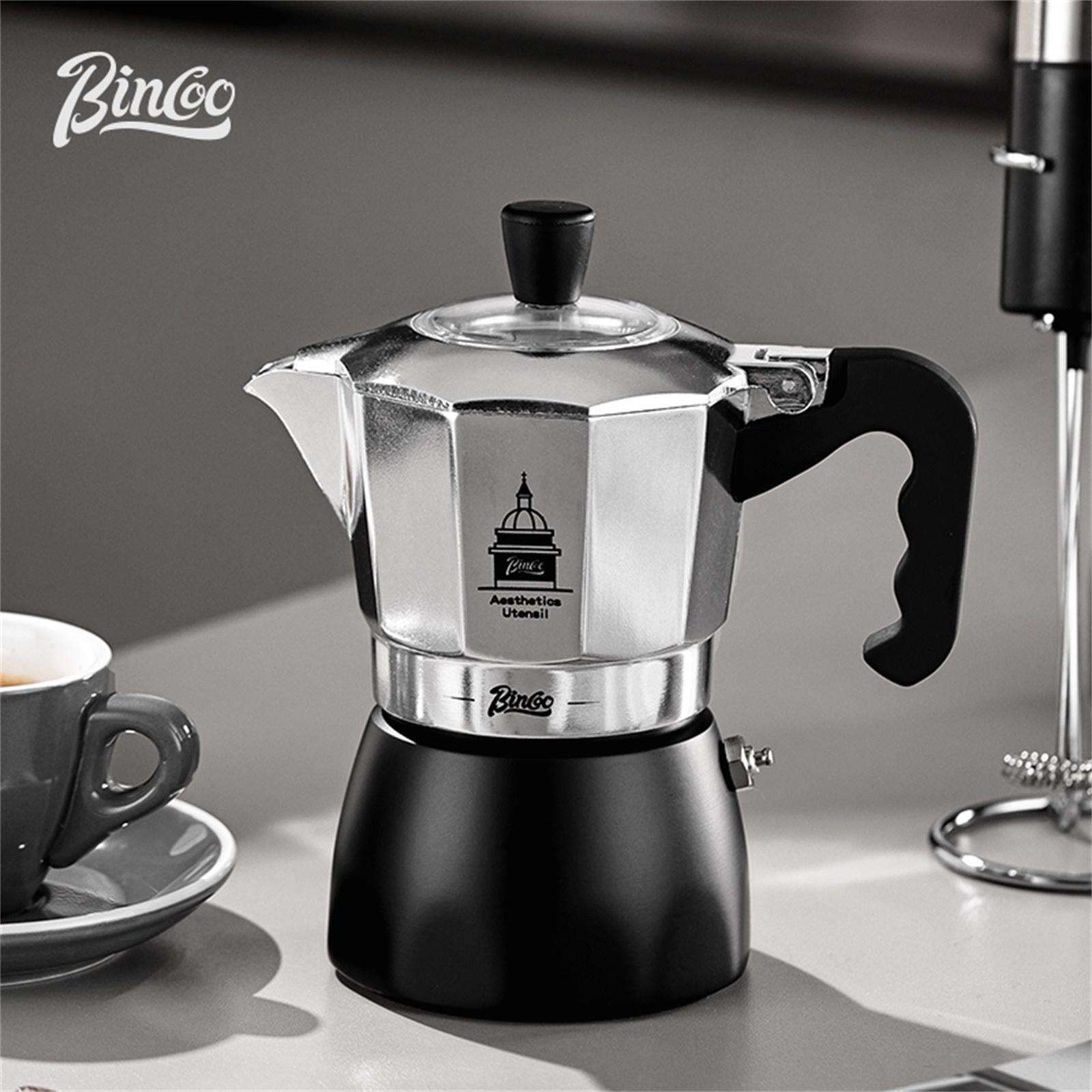BINCOO Çift Valfli Moka Pot, E - Coffee Equipment For Home incelemesi ve fiyatı