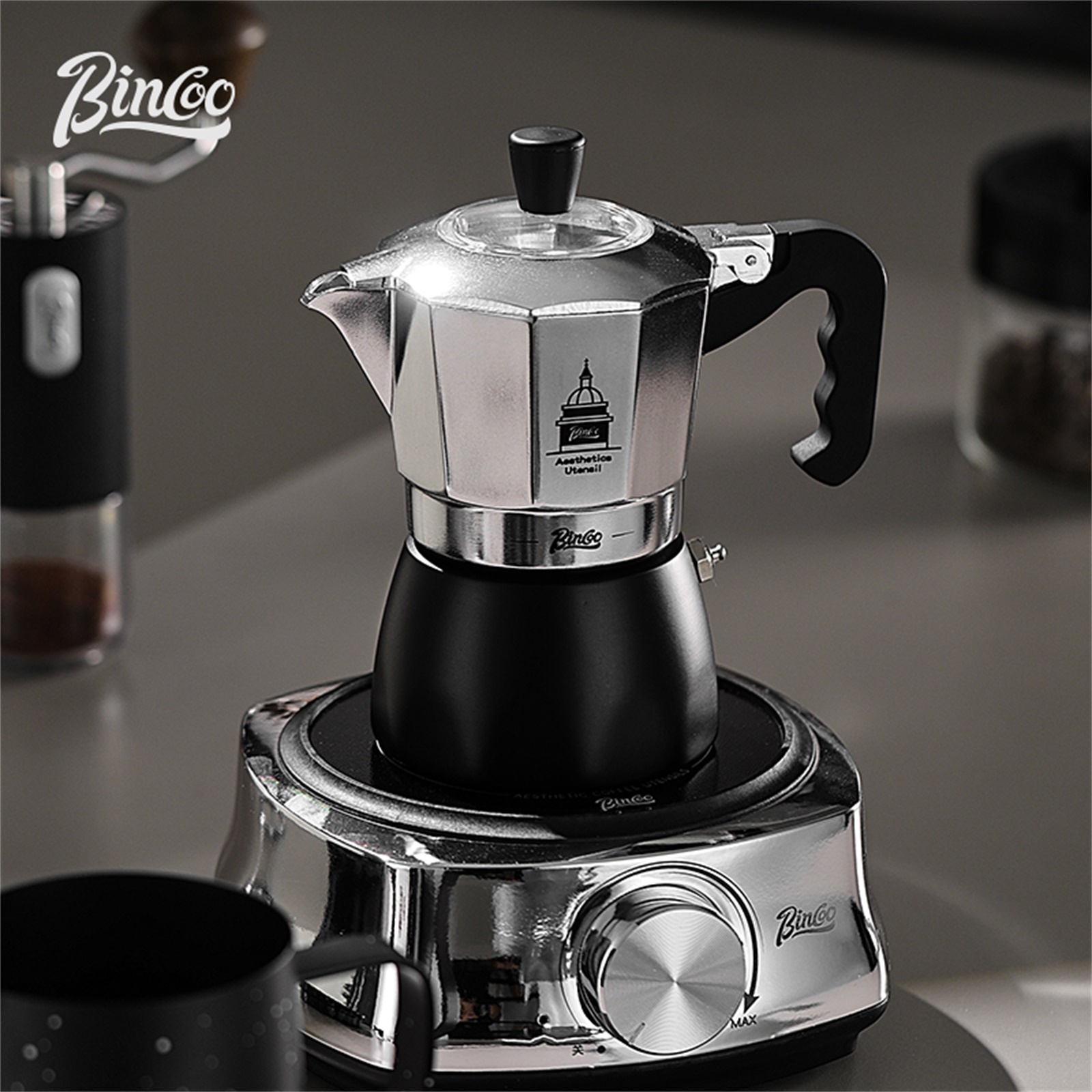 BINCOO Çift Valfli Moka Pot, E - Coffee Equipment For Home incelemesi ve fiyatı