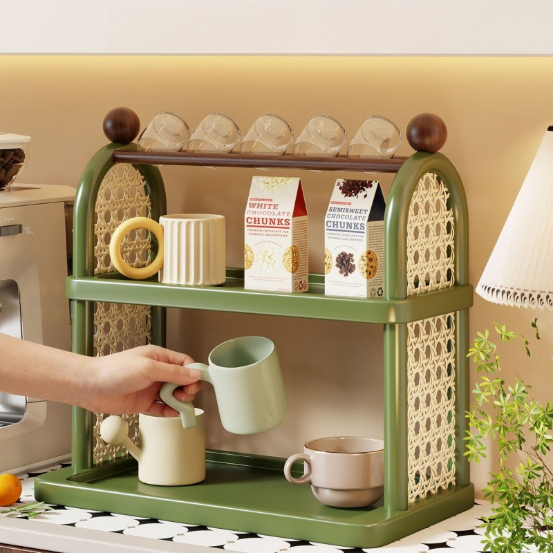 2 Katlı Vintage Rattan Bardak  - Coffee Equipment Rack incelemesi ve fiyatı